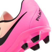 Nike Phantom GX Club II Gras / Kunstgras Voetbalschoenen (MG) Kids Zalmroze Felroze Zwart