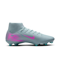 Nike Zoom Mercurial Superfly Academy 10 Gras / Kunstgras Voetbalschoenen (MG) Lichtblauw Felroze