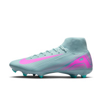Nike Zoom Mercurial Superfly Academy 10 Gras / Kunstgras Voetbalschoenen (MG) Lichtblauw Felroze