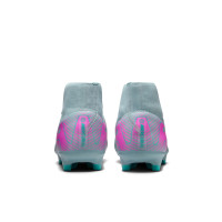 Nike Zoom Mercurial Superfly Academy 10 Gras / Kunstgras Voetbalschoenen (MG) Lichtblauw Felroze