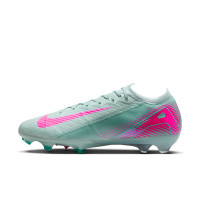 Nike Zoom Mercurial Vapor Elite 16 Gras Voetbalschoenen (FG) Lichtblauw Felroze