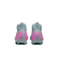 Nike Zoom Mercurial Superfly Academy 10 Grass/Artificial Grass Football Boots (MG) Kids Light Blue Hot Pink