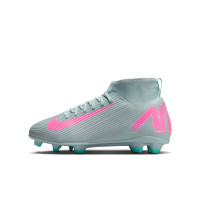 Nike Mercurial Superfly Club 10 Gras / Kunstgras Voetbalschoenen (MG) Kids Lichtblauw Felroze