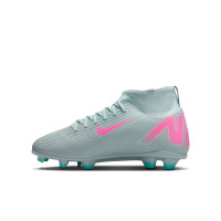 Nike Mercurial Superfly Club 10 Gras / Kunstgras Voetbalschoenen (MG) Kids Lichtblauw Felroze