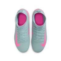 Nike Mercurial Superfly Club 10 Gras / Kunstgras Voetbalschoenen (MG) Kids Lichtblauw Felroze