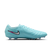 Nike Tiempo Legend Elite 10 Kunstgras Voetbalschoenen (AG) Lichtblauw Wit Felroze