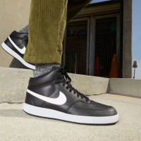 Nike Court Vision Mid Next Nature Sneakers Zwart Wit