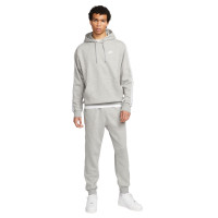 Nike Club Fleece Tracksuit Hooded Light Grey White