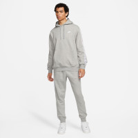 Nike Club Fleece Tracksuit Hooded Light Grey White
