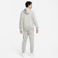 Nike Club Fleece Tracksuit Hooded Light Grey White