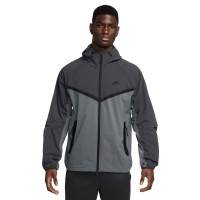 Nike Tech Sportswear Windrunner Trainingspak Woven Donkergrijs Grijs Zwart