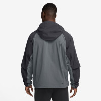 Nike Tech Sportswear Windrunner Trainingspak Woven Donkergrijs Grijs Zwart