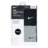 Nike Crew Ondershirt 2-Pack Jongens Zwart Grijs