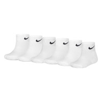 Nike Performance Dri-Fit Basics Quarter Sokken 6-Pack Kleuters Wit Zwart