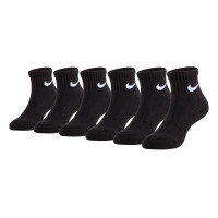 Nike Performance Dri-Fit Basics Quarter Sokken 6-Pack Kleuters Zwart Wit
