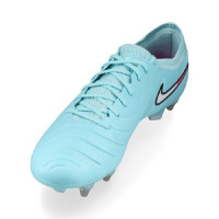 Nike Tiempo Legend Elite 10 IJzeren-Nop Voetbalschoenen (SG) Pro Player Lichtblauw Wit Felroze