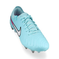 Nike Tiempo Legend Elite 10 IJzeren-Nop Voetbalschoenen (SG) Pro Player Lichtblauw Wit Felroze