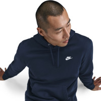 Nike Sportswear Fleece Club Hoodie Donkerblauw Wit