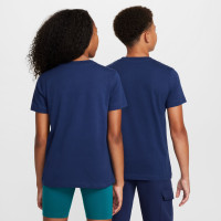 Nike Sportswear T-Shirt Kids Donkerblauw Wit