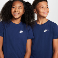 Nike Sportswear T-Shirt Kids Donkerblauw Wit
