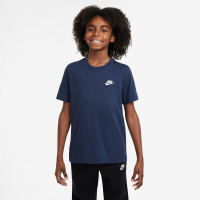 Nike Sportswear T-Shirt Kids Donkerblauw Wit