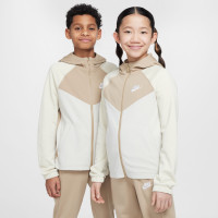Nike Sportswear Trainingspak Poly Full-Zip Hooded Kids Beige Gebroken Wit