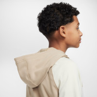 Nike Sportswear Trainingspak Poly Full-Zip Hooded Kids Beige Gebroken Wit