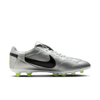 Nike Premier III Gras Football Boots (FG) Silver Black Neon Yellow