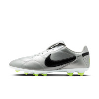Nike Premier III Gras Football Boots (FG) Silver Black Neon Yellow