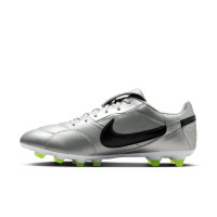 Nike Premier III Gras Football Boots (FG) Silver Black Neon Yellow