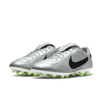 Nike Premier III Gras Football Boots (FG) Silver Black Neon Yellow