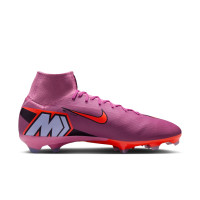Nike Zoom Mercurial Superfly Pro 10 Gras Voetbalschoenen (FG) Roze Felrood Lichtblauw