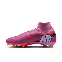 Nike Zoom Mercurial Superfly Pro 10 Gras Voetbalschoenen (FG) Roze Felrood Lichtblauw