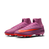 Nike Zoom Mercurial Superfly Pro 10 Gras Voetbalschoenen (FG) Roze Felrood Lichtblauw