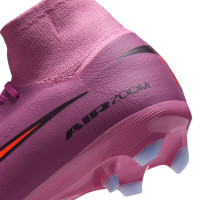 Nike Zoom Mercurial Superfly Pro 10 Gras Voetbalschoenen (FG) Roze Felrood Lichtblauw