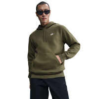 Nike Sportswear Club Fleece Joggingpak Hooded Olijfgroen Wit