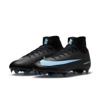 Nike Zoom Mercurial Superfly 10 Pro Gras Voetbalschoenen (FG) Zwart Lichtblauw