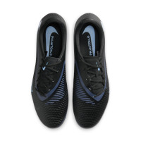 Nike Phantom 6 Low Academy Grass/Artificial Grass Football Boots (MG) Black Light Blue