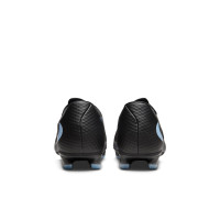 Nike Phantom 6 Low Academy Grass/Artificial Grass Football Boots (MG) Black Light Blue