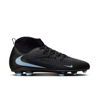Nike Phantom 6 High Club Grass/Artificial Grass Football Boots (MG) Black Light Blue