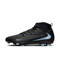 Nike Phantom 6 High Club Grass/Artificial Grass Football Boots (MG) Black Light Blue