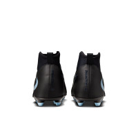 Nike Phantom 6 High Club Grass/Artificial Grass Football Boots (MG) Black Light Blue