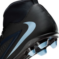 Nike Phantom 6 High Club Grass/Artificial Grass Football Boots (MG) Black Light Blue