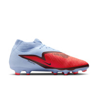 Nike Phantom 6 Academy High Grass/Artificial Grass Football Boots (MG) Light Blue Bright Red Black