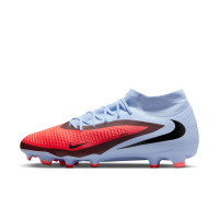Nike Phantom 6 Academy High Grass/Artificial Grass Football Boots (MG) Light Blue Bright Red Black