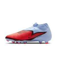 Nike Phantom 6 Academy High Grass/Artificial Grass Football Boots (MG) Light Blue Bright Red Black