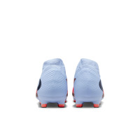 Nike Phantom 6 Academy High Grass/Artificial Grass Football Boots (MG) Light Blue Bright Red Black