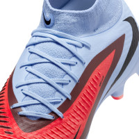 Nike Phantom 6 Academy High Grass/Artificial Grass Football Boots (MG) Light Blue Bright Red Black