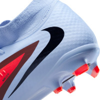 Nike Phantom 6 Academy High Grass/Artificial Grass Football Boots (MG) Light Blue Bright Red Black
