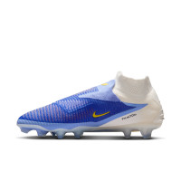 Nike Phantom 6 Elite High Gras Football Boots (FG) White Blue Yellow